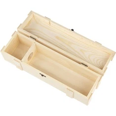 Egyetlen borosüveg fa tároló ajándék tok